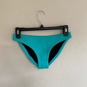 Triangle teal bikini bottoms